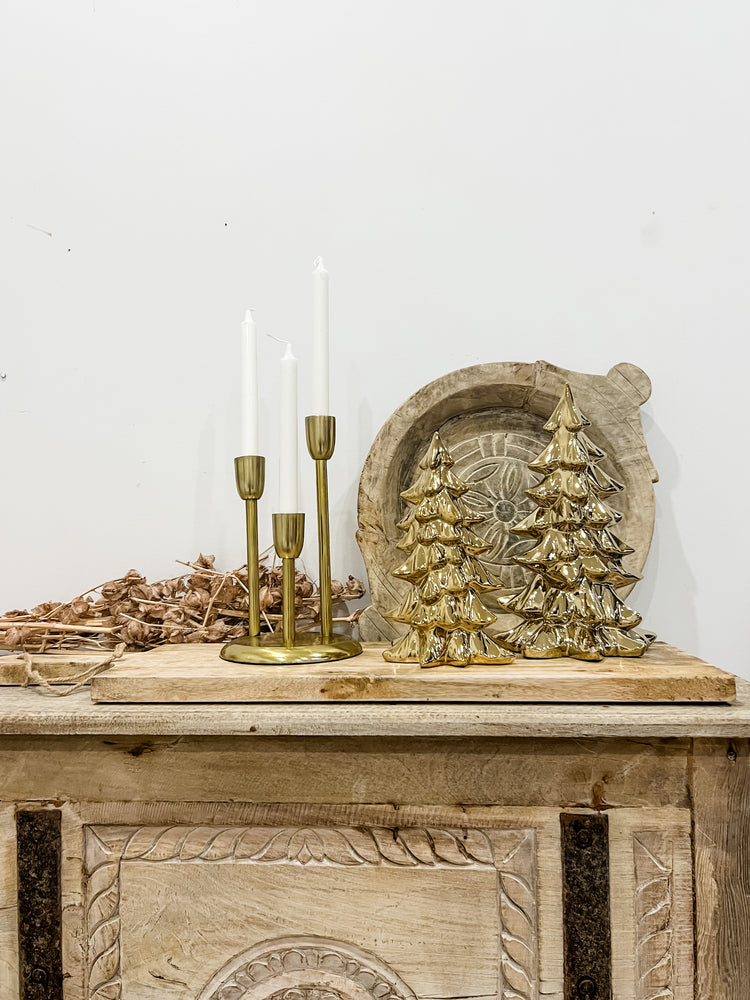Gold Porcelain Christmas Tree | 28cm