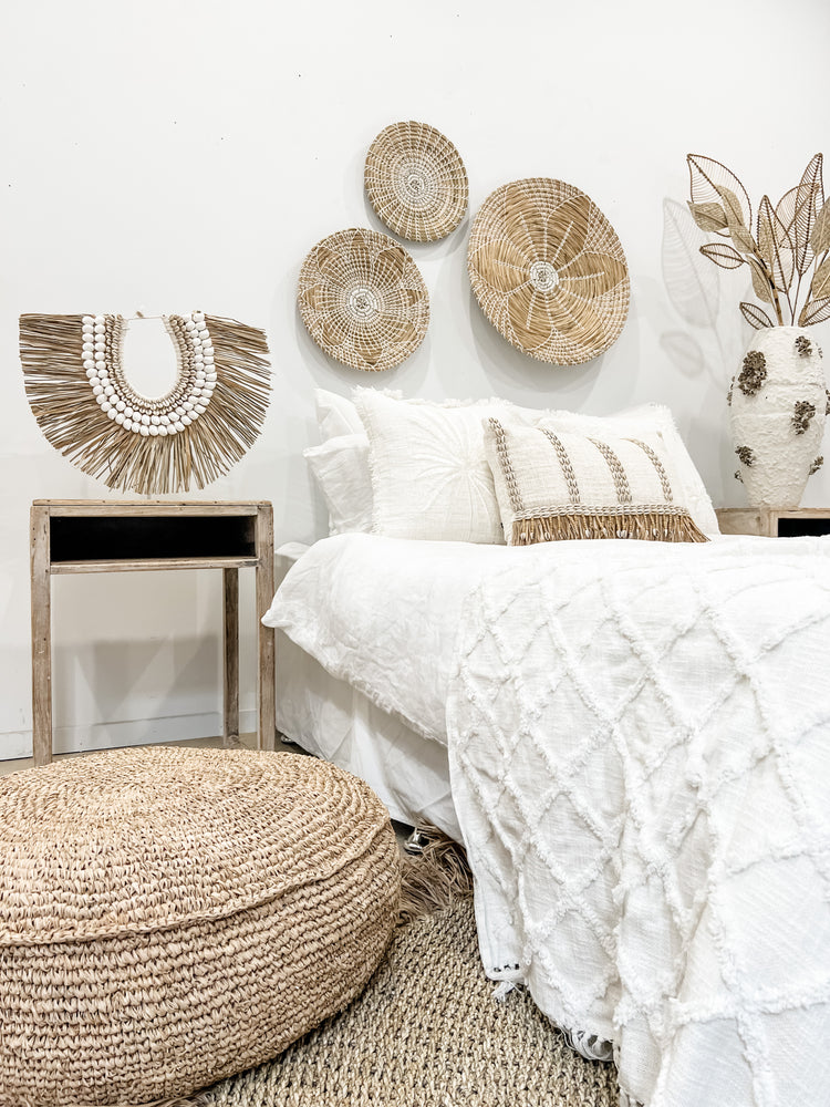 Seagrass Pouffe Bohemian Style