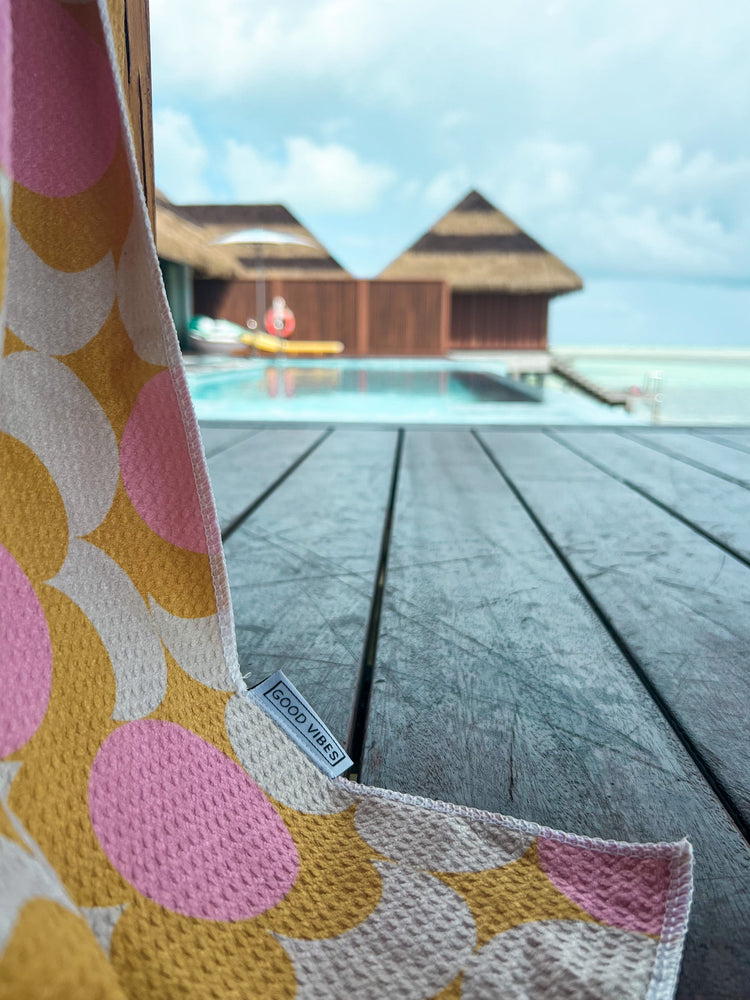 Good Vibes Towel | Retro Dot | Willow & the Waves Collection
