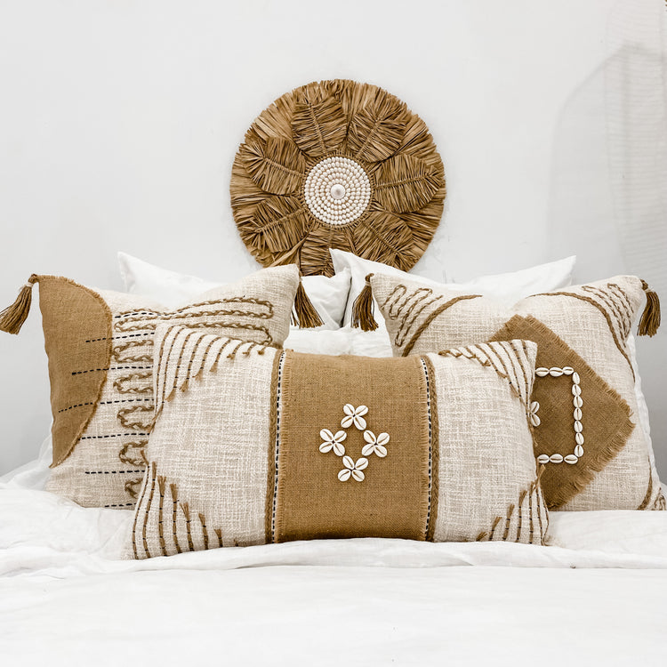 Raffia Bora Bora Leaves Juju Wall Hanging