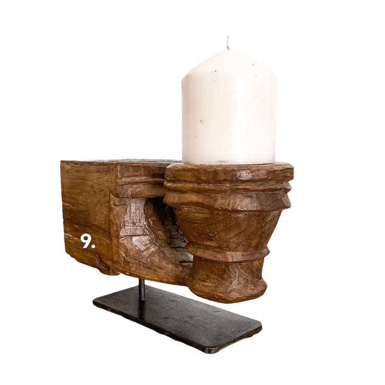 Indian Antique Candle Holder on Stand #9