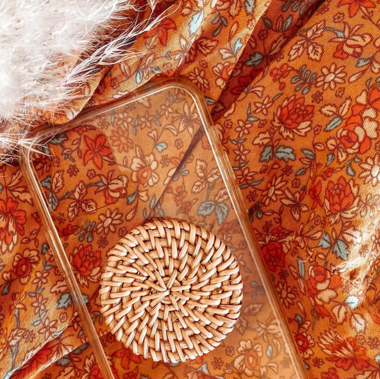 Dark Natural Rattan Pop Socket