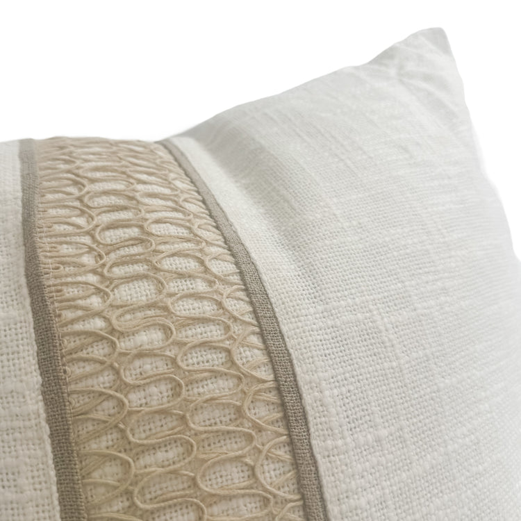 Braided Cushion | Warm White | 55x55cm