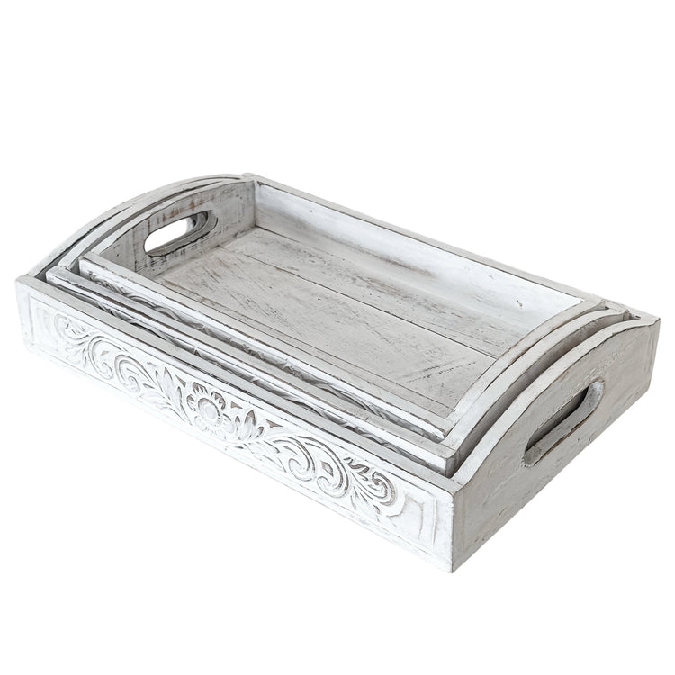 Amalfi Carved Timber Tray