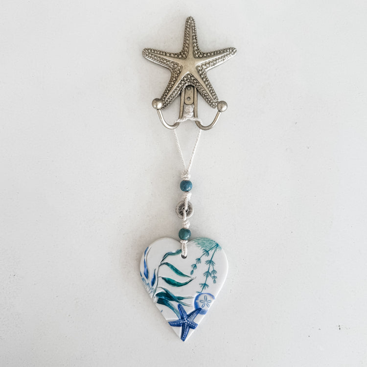 Coastal Pewter Starfish Double Hook