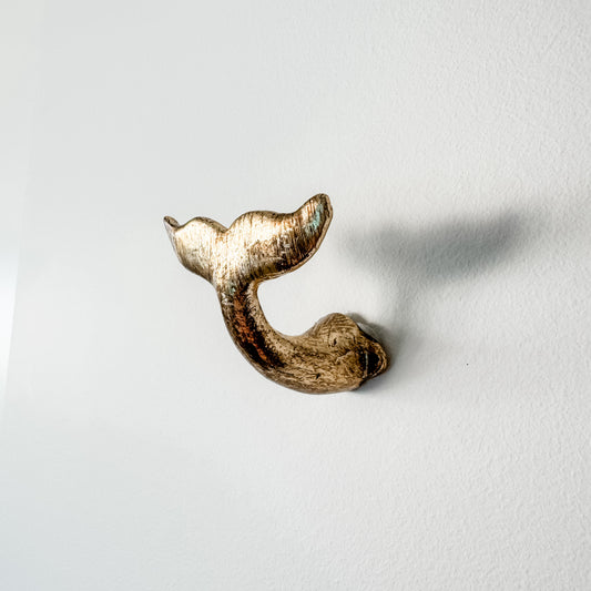 Gold Whale Tail Wall Hook