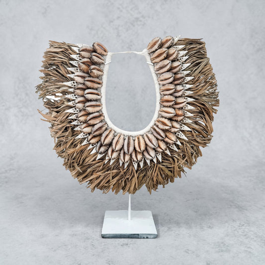 Bora Bora Tribal Cowrie Necklace on Stand