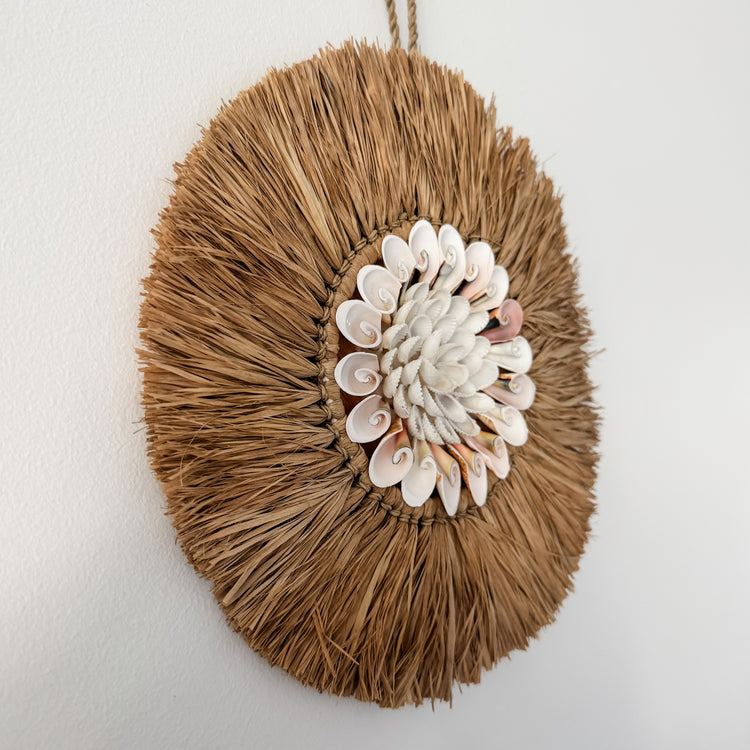 Isla Shell Raffia Juju Wall Hanging