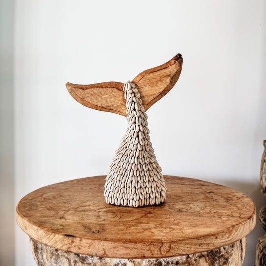 Cowrie Shell Mermaid Tail Decor