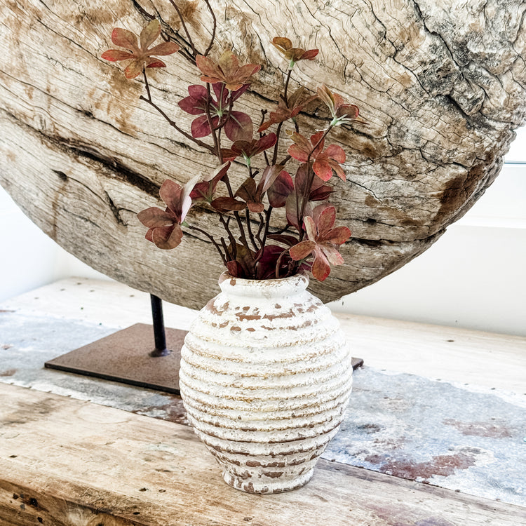 Textured Terracotta Bud Vase – 16.5×13cm