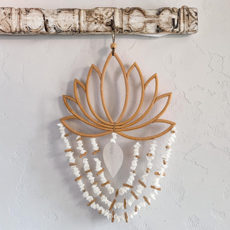 Lotus Wall Hanging | Shell & Wood