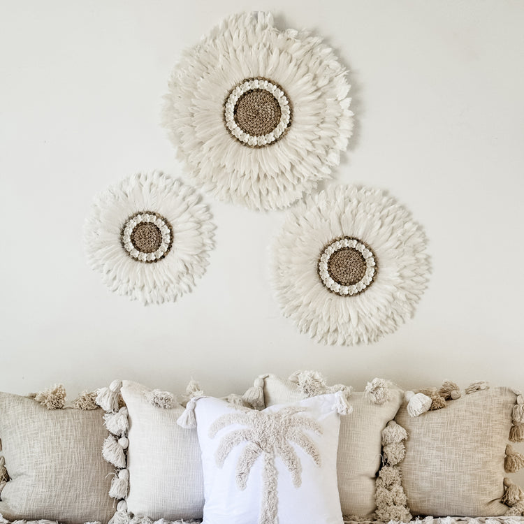 Isla Shell Juju Wall Hanging Set | Set of 3 | White
