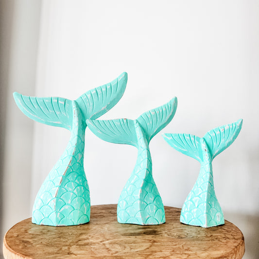 Coastal Mermaid Tail Decor Set – Aqua