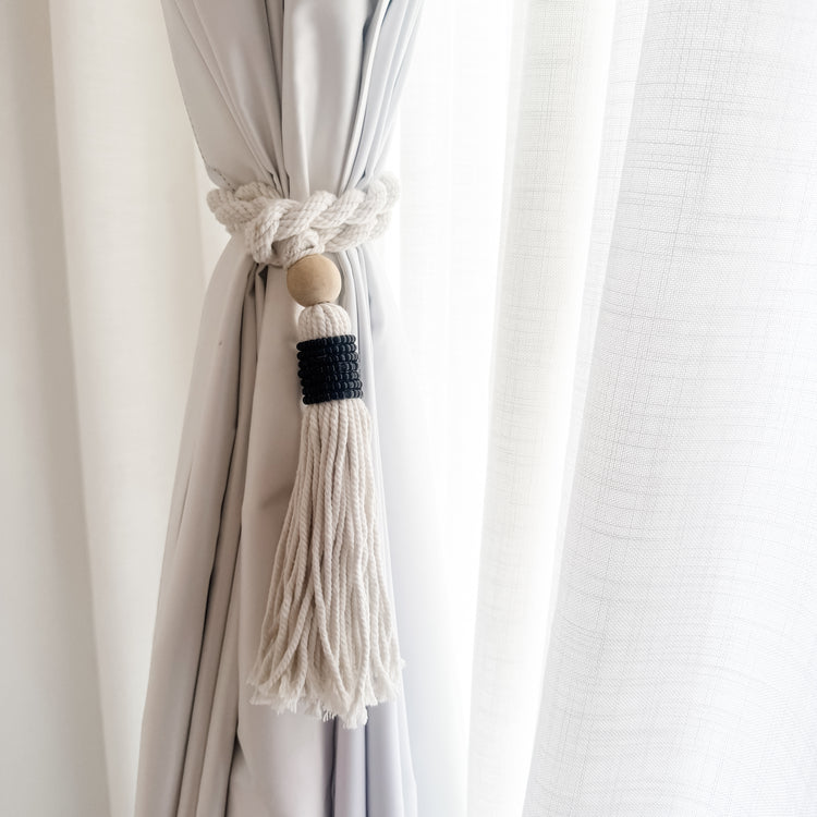 Black Beaded Tassel