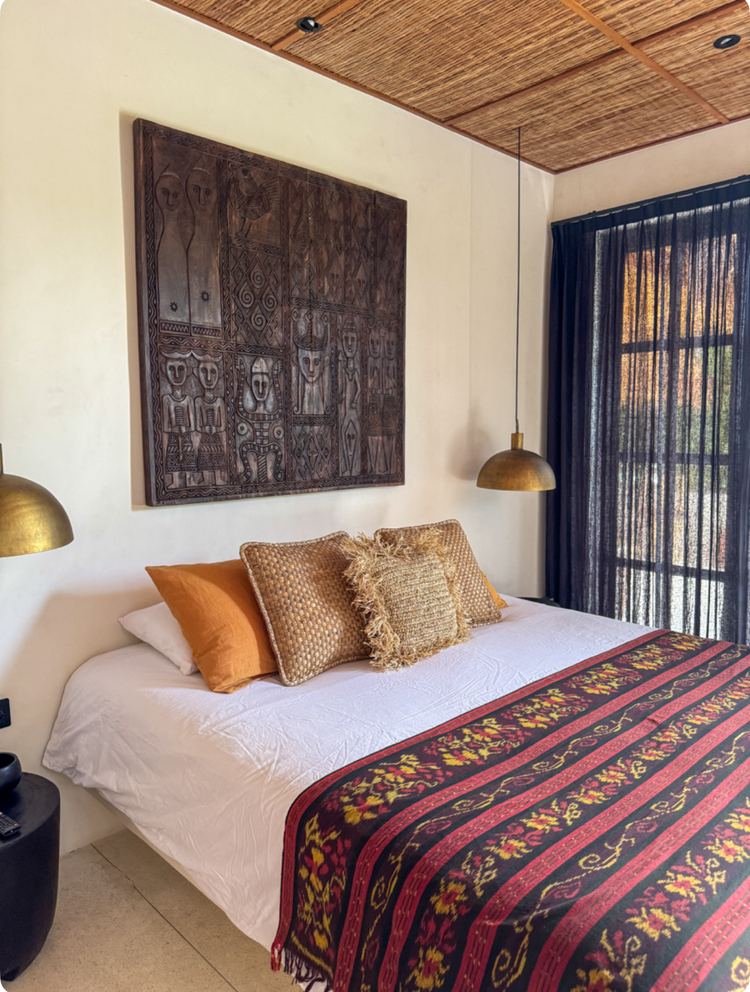 Bora Bora Raffia Cushions | Natural with Fringe | 50x50cm