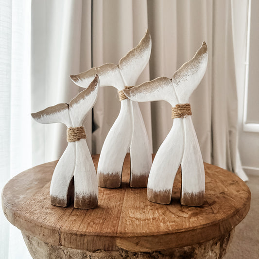 Coastal Whale Tail Decor – Natural