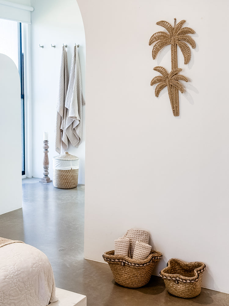 Rattan Palm Tree Wall Hanging | 66x33cm