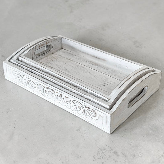 Amalfi Carved Timber Tray
