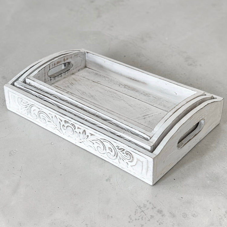 Amalfi Carved Timber Tray