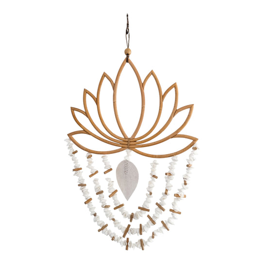 Lotus Wall Hanging | Shell & Wood