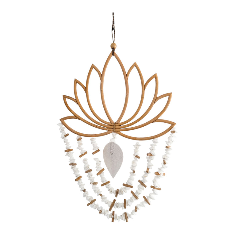 Lotus Wall Hanging | Shell & Wood