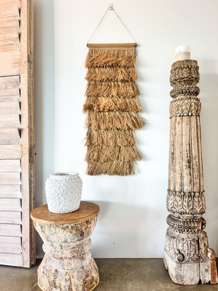 Natural Raffia Wall Hanging – 40x105cm