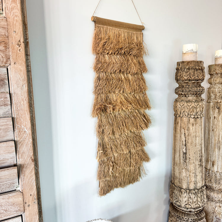 Natural Raffia Wall Hanging – 40x105cm