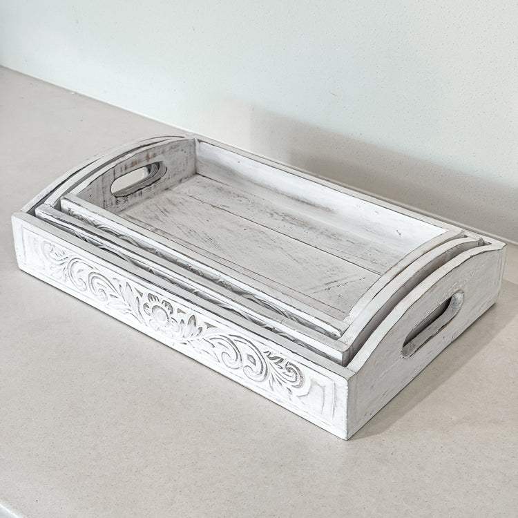 Amalfi Carved Timber Tray