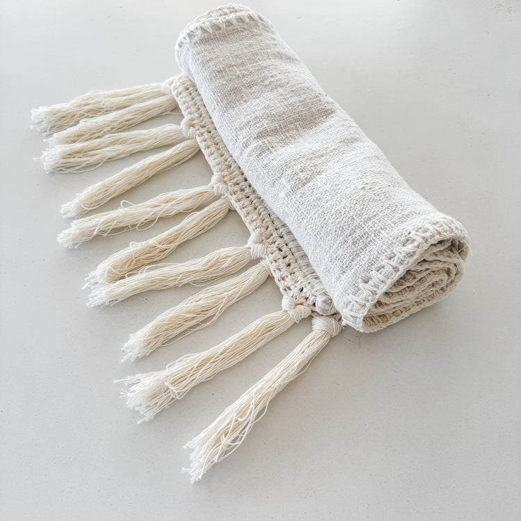 Salt Bed Runner | Table Runner | Tassel | 40x190cm Preorder