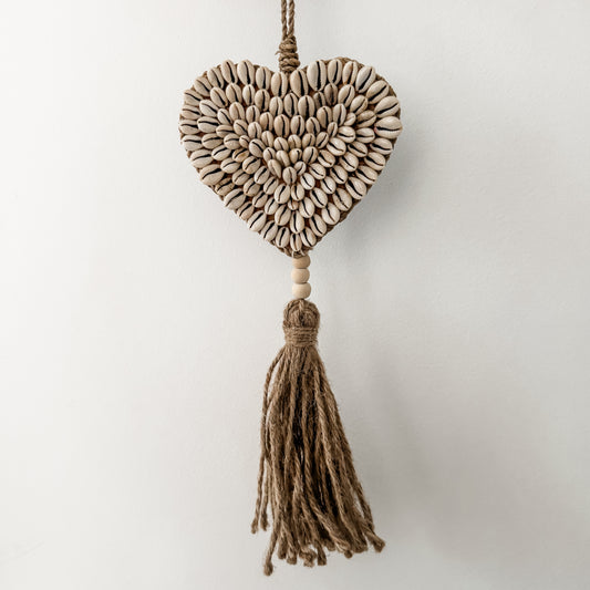 Cowrie Shell Heart Tassel Hanging