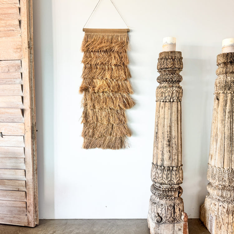 Natural Raffia Wall Hanging – 40x105cm