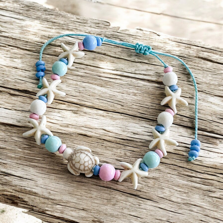 Seafoam Dreams Turtle & Starfish Anklet / Bracelet