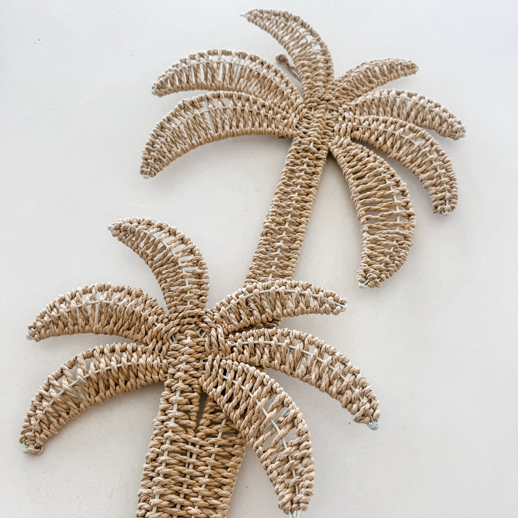 Rattan Palm Tree Wall Hanging