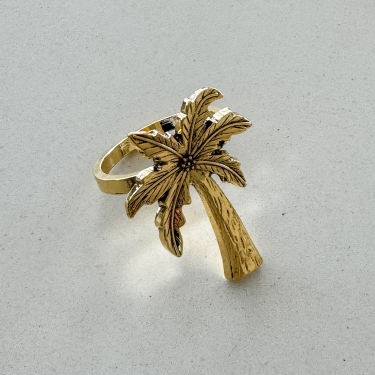 Golden Palm Napkin Ring