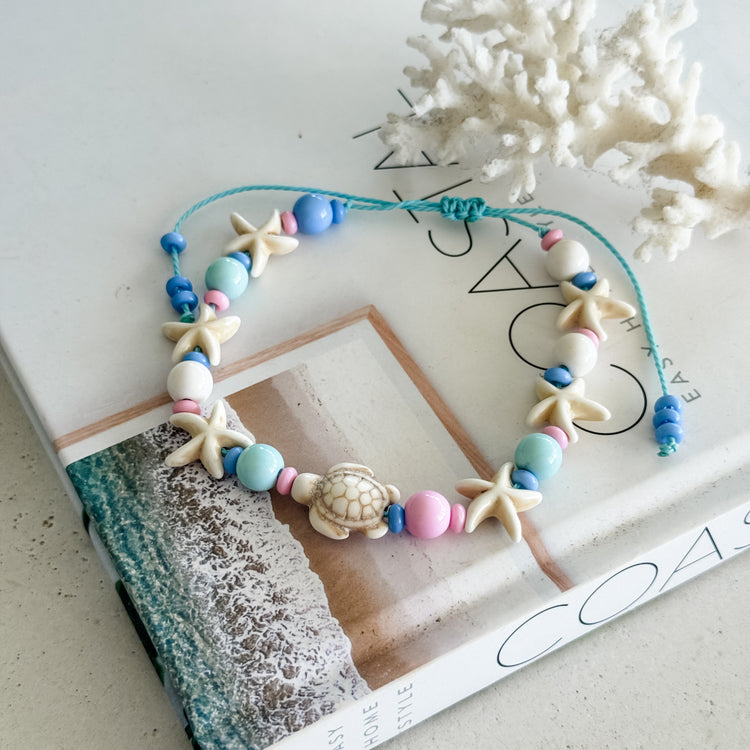 Seafoam Dreams Turtle & Starfish Anklet / Bracelet