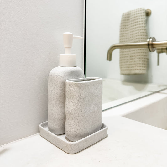 Olwen Ceramic Bathroom Set of 3 Preorder