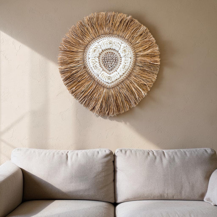 Amara Shell Heart Wall Hanging – 50cm