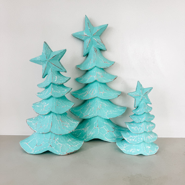 Seafoam Christmas Tree Trio – Limited Edition