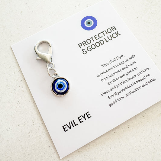 Evil Eye Protection Keyring – Silver