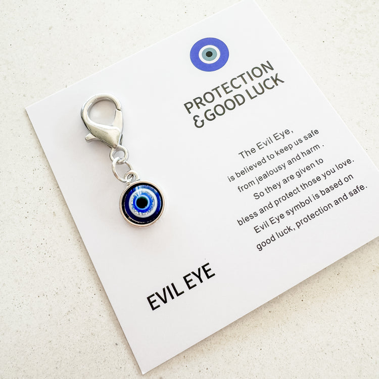 Evil Eye Protection Keyring – Silver