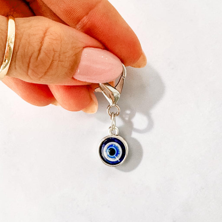 Evil Eye Protection Keyring – Silver