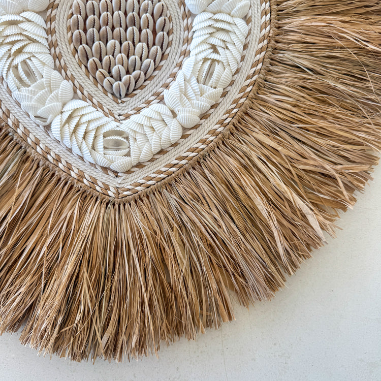 Amara Shell Heart Wall Hanging – 50cm