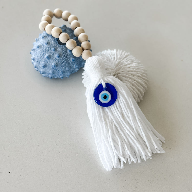 Coastal Charm Evil Eye Tassel