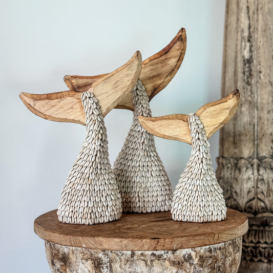 Cowrie Shell Mermaid Tail Decor