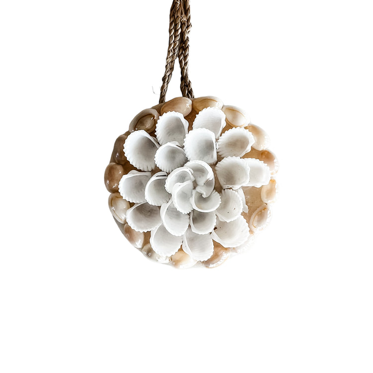 Hanging Shell Ornaments on Seagrass Rope | 6 Assorted Styles