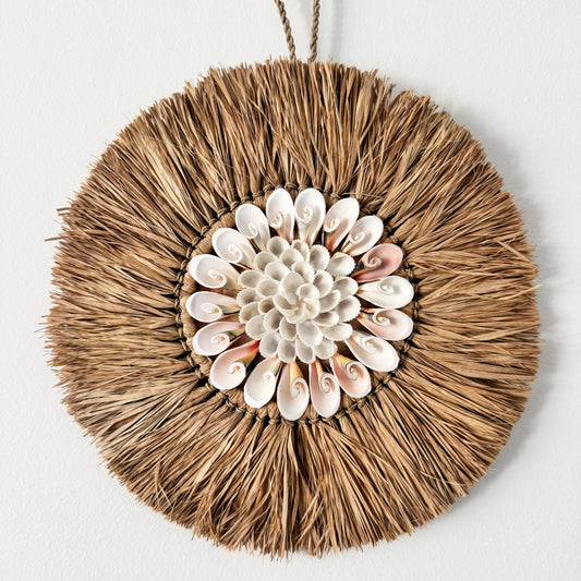 Isla Shell Raffia Juju Wall Hanging