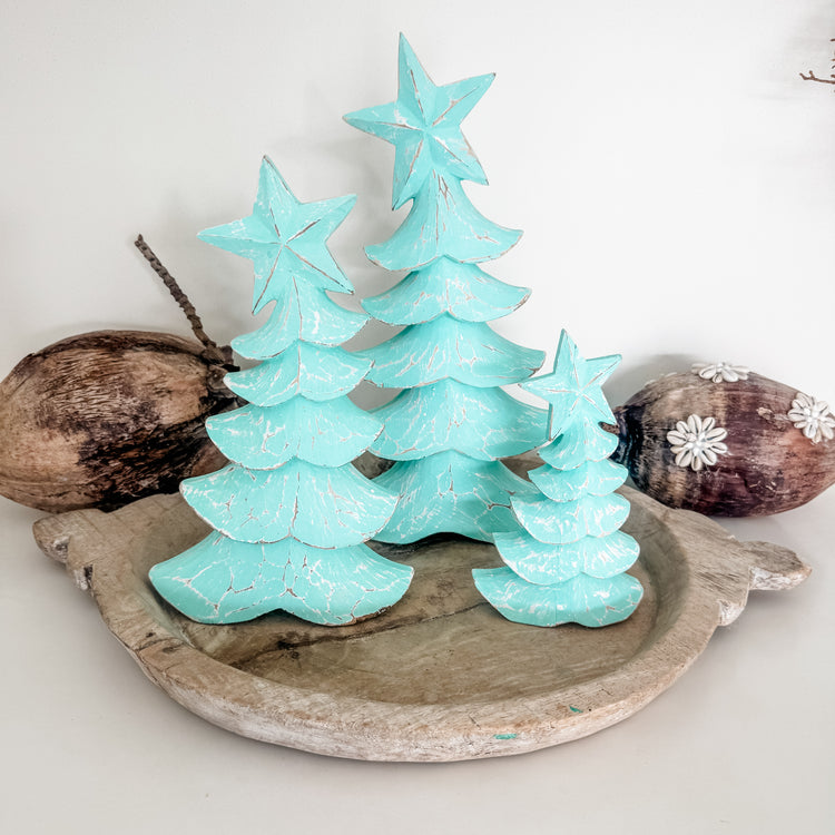Seafoam Christmas Tree Trio – Limited Edition