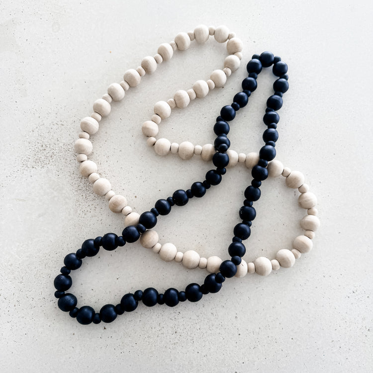 Natural Timber Bead Necklace