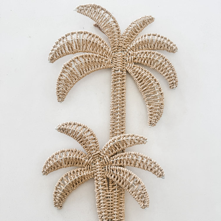 Rattan Palm Tree Wall Hanging