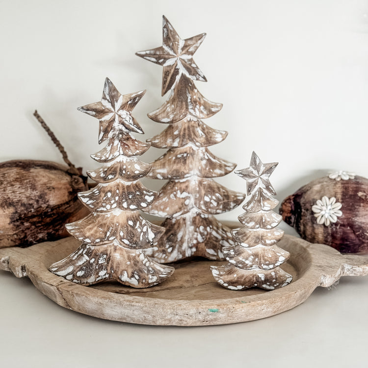 Driftwood Snow Christmas Tree Trio – Limited Edition